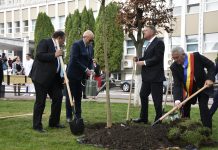 Klaus Iohannis a plantat un platan la inaugurarea ambulatoriului Spitalului Județean de Urgență Suceava Klaus Iohannis planteaza platan la Spitalul de Urgenta Suceava