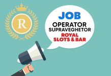Royal Slots & Bar angajează personal Operator/Supraveghetor Sală de Jocuri